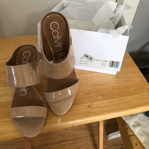 Nude Calvin Klein heels